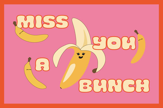 "Miss You A Bunch" Postcard
