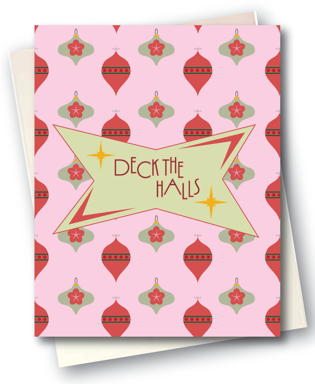 Retro "Deck the Halls" Card