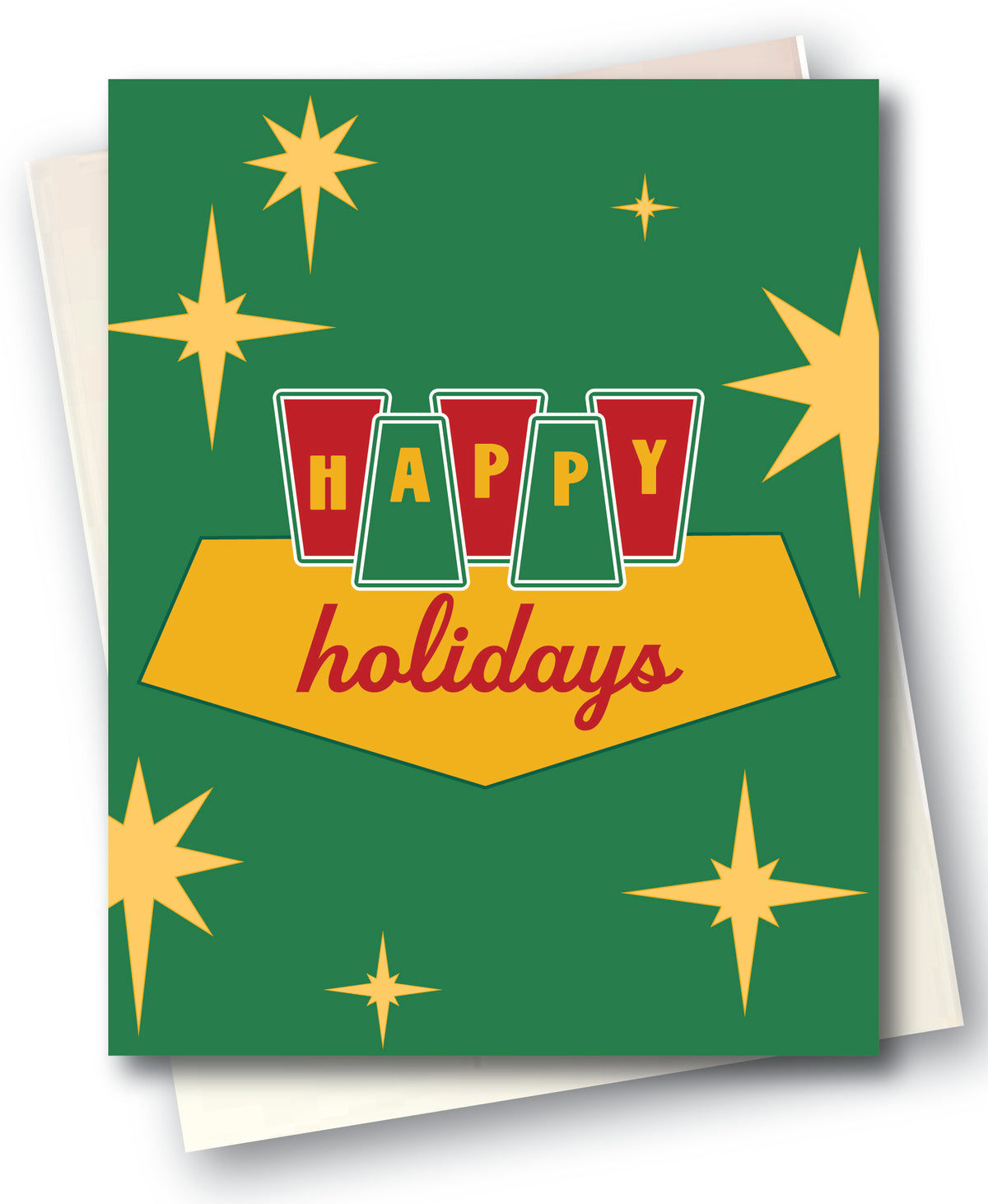 Retro "Happy Holidays" Card